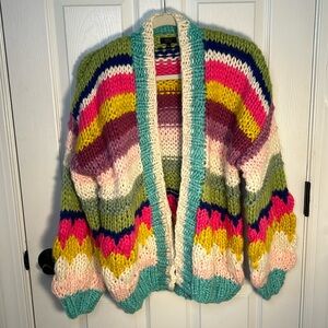 debut Hand Crochet Multi Color Cardigan (M/L)